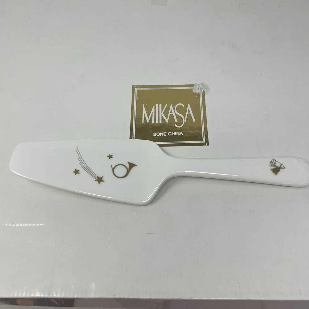Mikasa‎ Christmas  Cake Plate and Server Holiday Angel Heavenly Joy Open Box